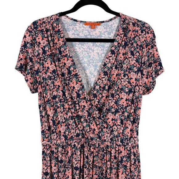Modcloth Multicolor Floral V Neck Midi Dress Women's Size Medium - Picture 3 of 7